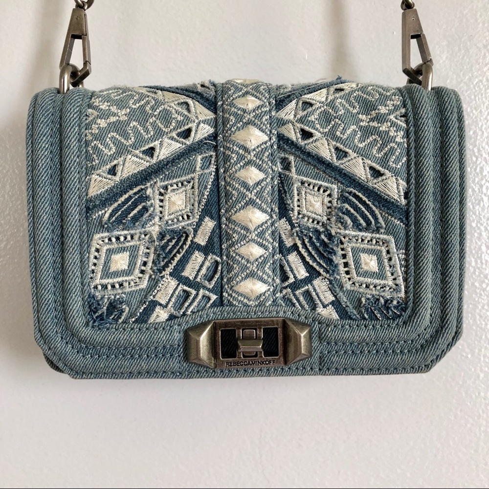 Rebecca Minkoff Embroidered Denim Crossbody - Picture 7 of 8